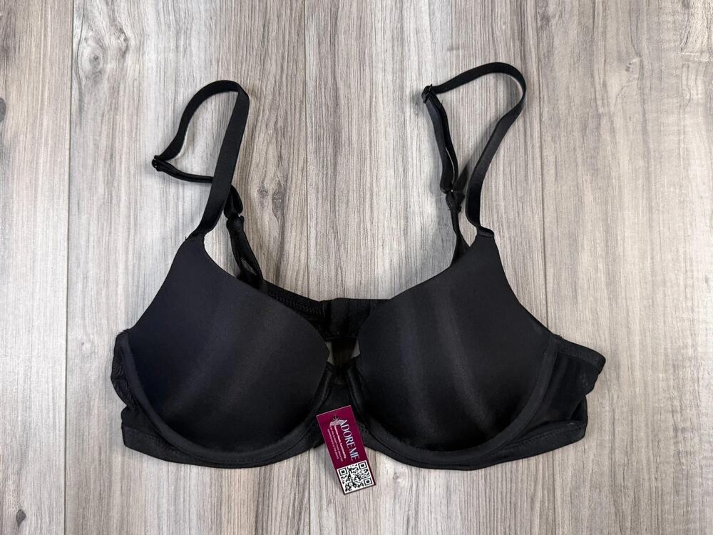 Adore Me Jet Black Full Coverage Contour T-Shirt Bra Underwire Womens Size 34A